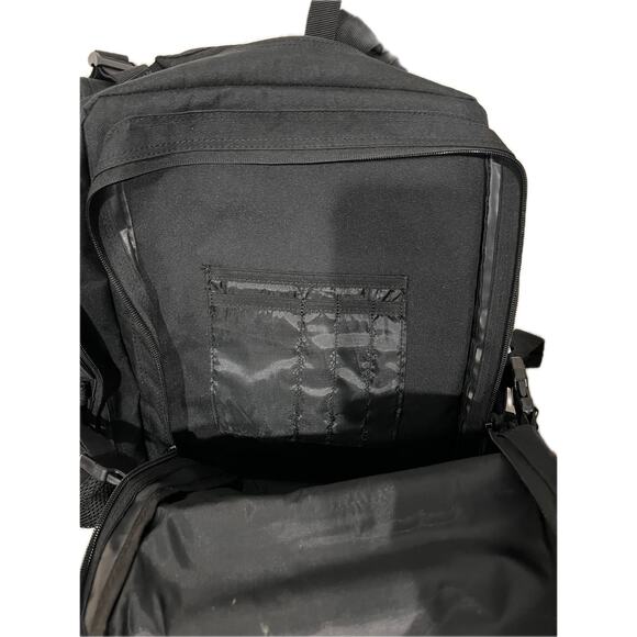 Generic Black Canvas Tactical Backpack - Picture 3 of 4